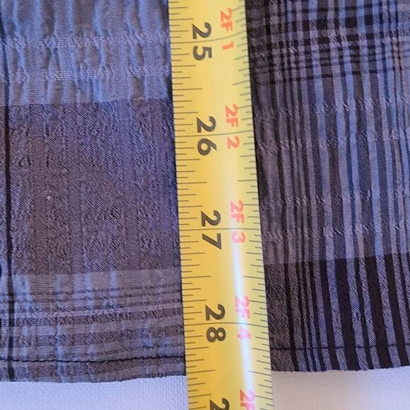 Habitat Womens Button Front Blue Black Plaid Tunic Small - Picture 12 of 15